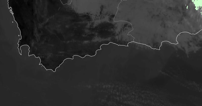 Rain rate satellite image of Cape Town to Port Elizabeth